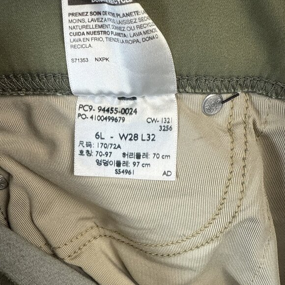 Levi Strauss Signature Green Pull On Skinny Jeans Womens Size 6L W28 L32 NWT - Picture 12 of 13